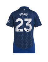 Ženske Nogometnih dresov Manchester United Luke Shaw #23 Gostujoči 2024-25 Kratki rokavi